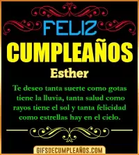 GIF Frases de Cumpleaños Esther
